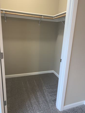 Walk-in closets in select homes